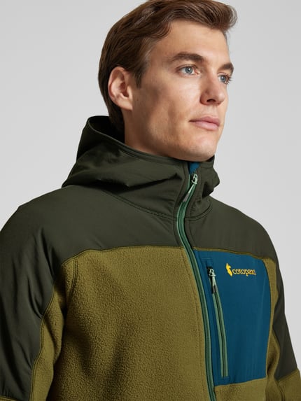 Cotopaxi Kurtka z polaru z nadrukiem z logo model ‘Jean’ Ciemnozielony 3