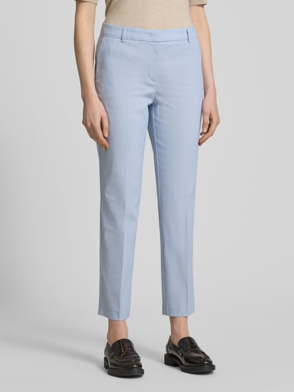 Christian Berg Woman Selection Spodnie materiałowe o kroju regular fit z kantami Jasnoniebieski 4