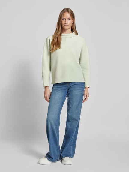 someday. Sweatshirt met col, model 'Umaja' Mintgroen - 1