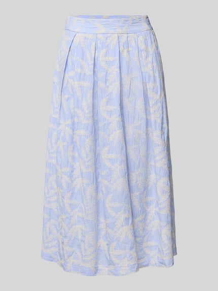 0039 Italy Midirock mit gelegten Falten Modell 'KYLIE' Bleu 2