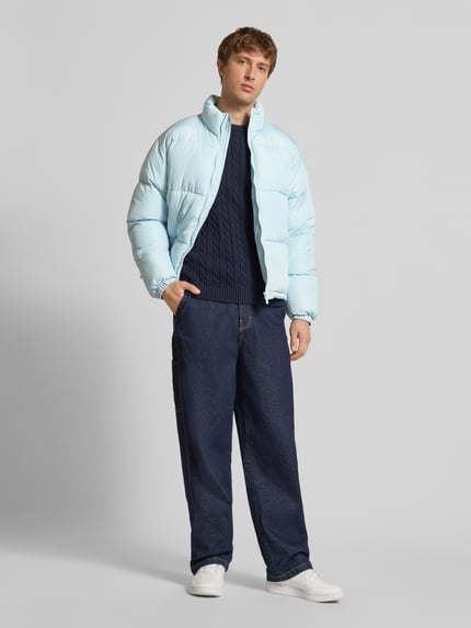 Karl Kani Gewatteerd jack met labelstitching Lichtblauw - 1