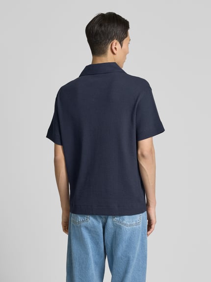 JOOP! JEANS Koszula casualowa o kroju regular fit z kołnierzykiem typu resort model ‘Esdras’ Granatowy 5
