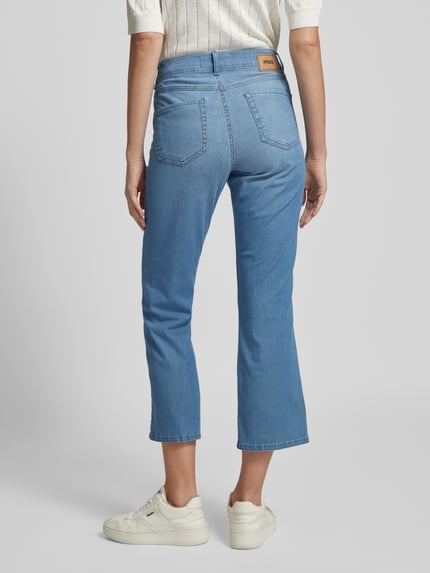 ANGELS Cropped Jeans in unifarbenem Design Modell 'Leni' Hellblau 5