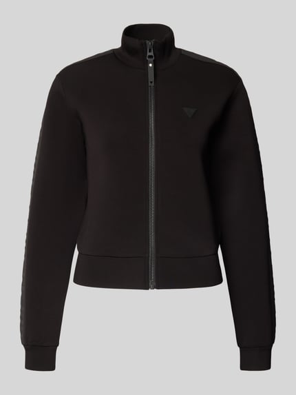 GUESS Activewear Sweatjack met labelapplicatie, model 'NEW ALLIE' Zwart - 2