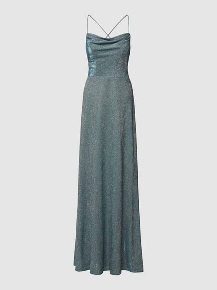 LUXUAR FASHION Midi-jurk met siergarnering Groen - 2