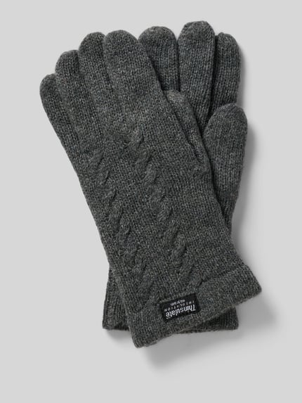 EEM Handschuhe mit Label-Detail Anthrazit 1
