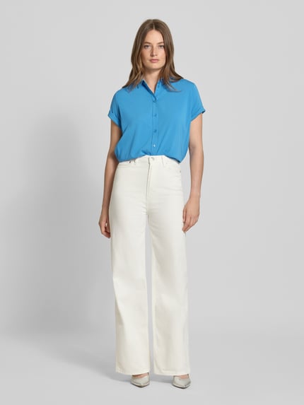 Samsøe Samsøe Regular Fit Bluse mit Knopfleiste Modell 'MAJAN' Blau 1