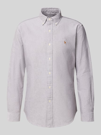 Polo Ralph Lauren Koszula casualowa o kroju custom fit z wyhaftowanym logo Średniobrązowy 2