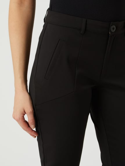Kaffe Stoffen broek met stretch, model 'Kavera'  Zwart - 3