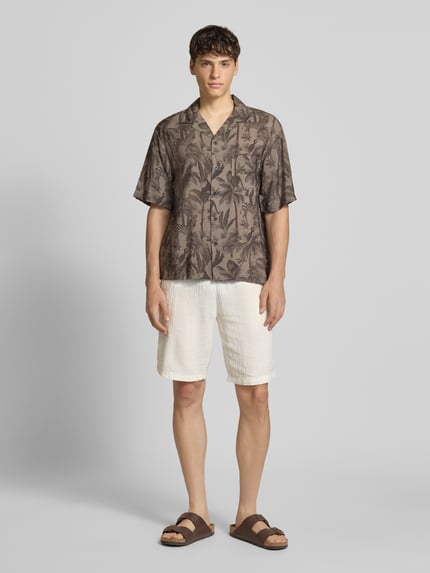 Blend Regular Fit Leinenshorts mit Tunnelzug Modell 'MORGAN' Weiss 1