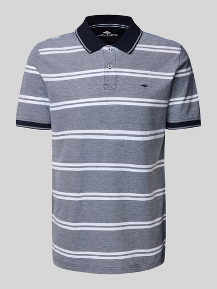 Fynch-Hatton Regular Fit Poloshirt mit Logo-Stitching Marine 2