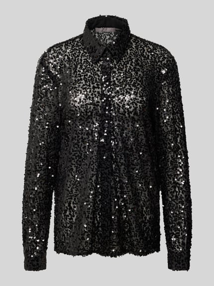 Regular Fit Bluse mit Pailletten Shop The Look MANNEQUINE