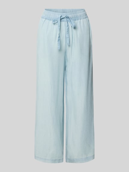 Soyaconcept Wide Fit Stoffhose aus reinem Lyocell in Denim-Optik Jeansblau 2