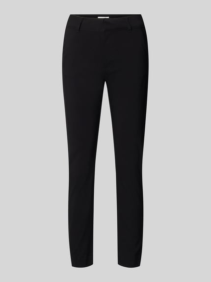 Produktfoto, Hose mit Gesäßtaschen Modell 'DIXI' von B.Young, viscosemix met stretch, slim fit, dames, zwart, glad oppervlak, confectiematen 36, bandwijdte 37 cm, binnenbeenlengte 73 cm