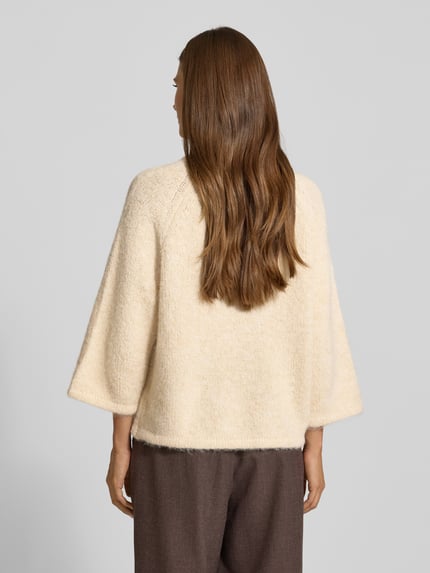 FREE/QUENT Strickpullover mit gerippten Abschlüssen Offwhite Melange 5