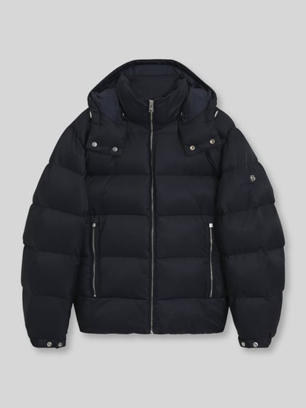 BOSS Regular Fit Daunenjacke mit abnehmbarer Kapuze Marine 2
