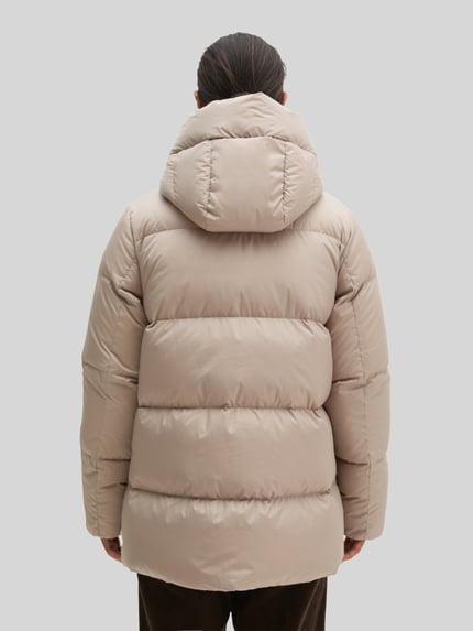 Marc O'Polo Regular Fit Daunenjacke mit Kapuzenkragen Taupe 5