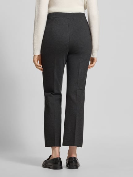 MM by Max Mara Straight Leg Jersey-Hose aus Viskose-Mix Modell 'JEFF' Dunkelgrau 5