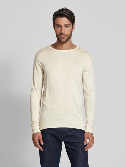 Selected Strickpullover mit Rundhalsausschnitt Modell 'Rome' Ecru 4