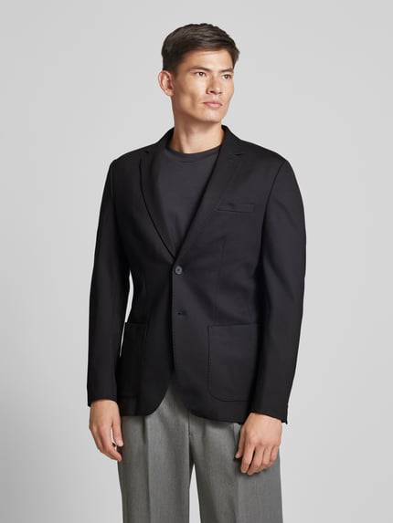 Selected Slim fit colbert met reverskraag, model 'DELON' Zwart - 4
