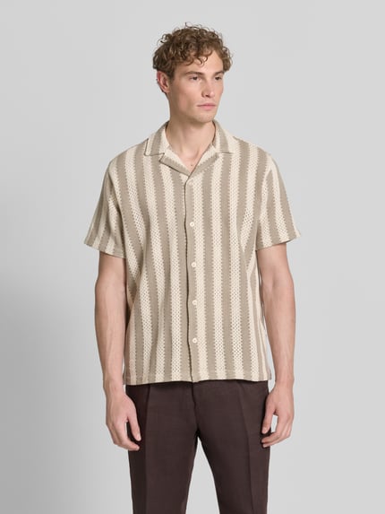 Lindbergh Modern Fit Freizeithemd mit Reverskragen Mud 4