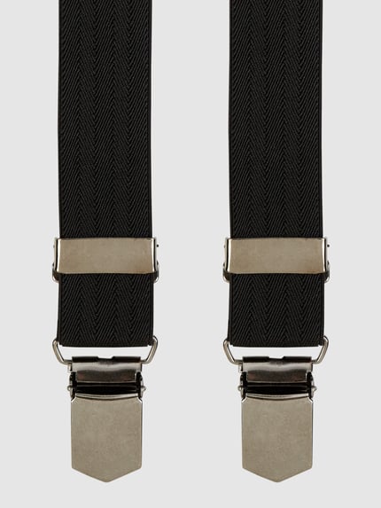 LLOYD Men's Belts Hosenträger mit Leder-Badge Black 1