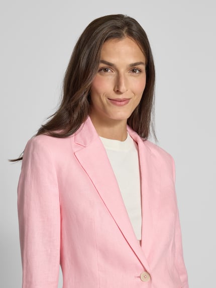 MANGO Slim Fit Blazer mit Paspeltaschen Modell 'BORELI' Hellrosa 3