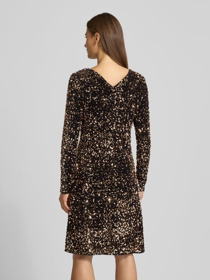 Christian Berg Woman Selection Minikleid mit Pailletten Mittelbraun 5