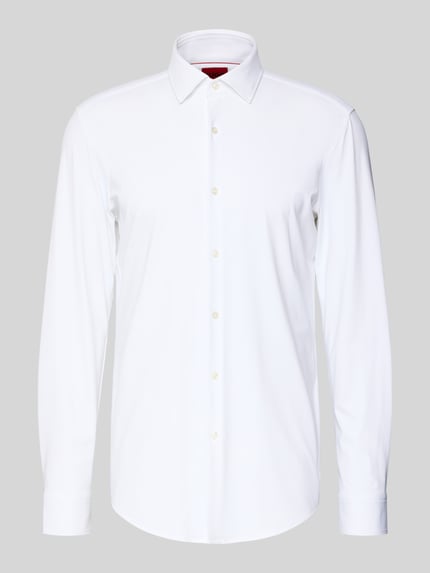 HUGO Slim Fit Businesshemd aus reiner Baumwolle Modell 'KENNO' Weiss 2