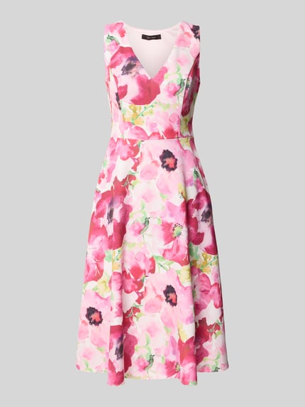 Vera Mont Cocktailkleid mit V-Ausschnitt Rot 2