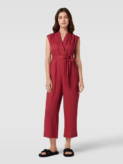 zero Jumpsuit aus Lyocell-Mix mit Viskose-Anteil in Wickel-Optik Fuchsia 4