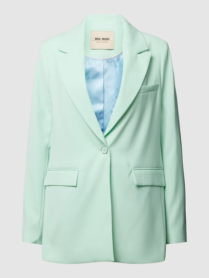 MOS MOSH Blazer met reverskraag, model 'LEIA' Lichtturquoise - 2