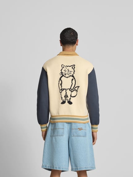 MAISON KITSUNÉ Kurtka z dzianiny z zamkiem błyskawicznym Beżowy 5
