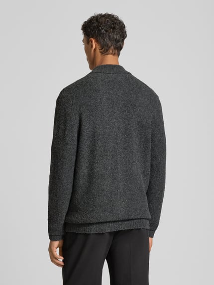 Wood Wood Cardigan met tweewegsritssluiting, model 'Andy' Antraciet - 5