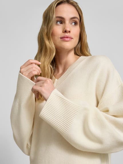 Style Icon Collection Gebreide pullover met kasjmier - curated by Anouk Yve Ecru - 3
