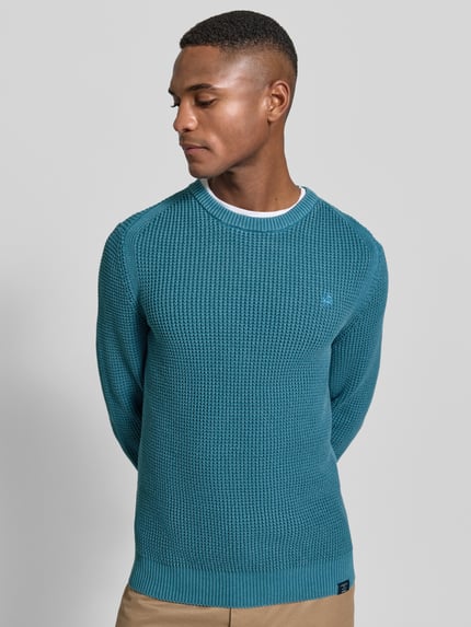 LERROS Regular Fit Pullover in Strick-Optik Aqua 3