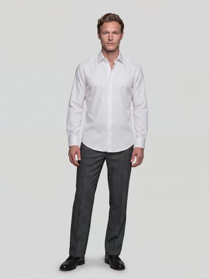 BOSS Slim Fit Businesshemd mit Kentkragen Weiss 1