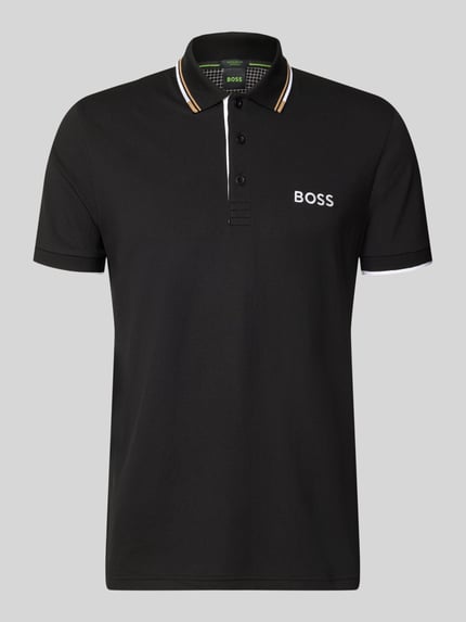 BOSS Green koszulka polo o kroju regular fit z mieszanka bawełny model 'Paddy Pro' Czarny 2