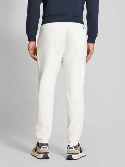 Lacoste Tapered Sweatpants aus reiner Baumwolle Offwhite 5