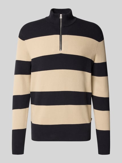 ONLY & SONS Regular fit schipperstrui van katoenmix, model 'PHIL' Donkerblauw - 2