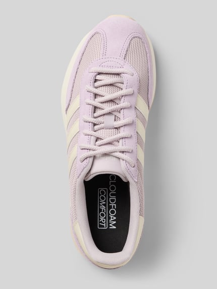 Produktfoto, Sneaker met vetersluiting van adidas Sportswear, dames sneakers van leermix, afgeronde punt, labeldetail, gestructureerde zool, hakhoogte 4 cm, schachthoogte 7 cm, schachtbreedte 6 cm.