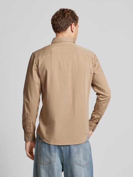 JACK & JONES Slim Fit Freizeithemd mit Kentkragen Modell 'ESHERIDAN' Beige 5