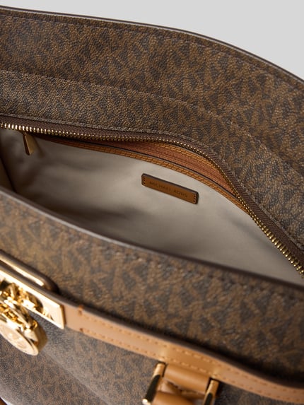 Produktfoto, Satchel Bag mit Tragehenkel Modell 'HAMILTON' von MICHAEL Michael Kors, Hauptfach mit Reißverschluss, Label-Detail, Innenfach
