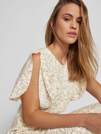 Victoria Beckham Maxi-jurk met cut-outs Ecru - 3