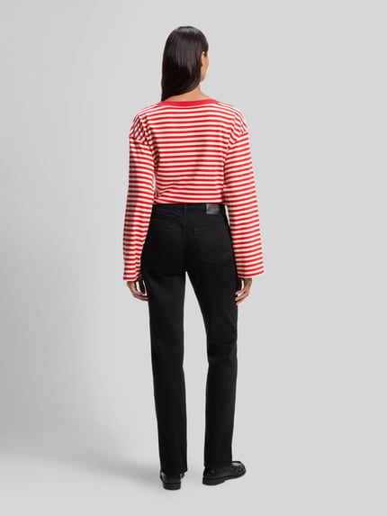 BOSS Orange Straight Fit Jeans mit High Waist Black 5