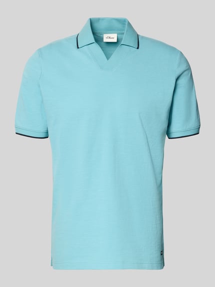 s.Oliver RED LABEL Regular Fit Poloshirt aus reiner Baumwolle Tuerkis 2