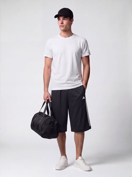adidas Sportswear Sweatshorts met zijwaartse steekzakken Zwart - 1