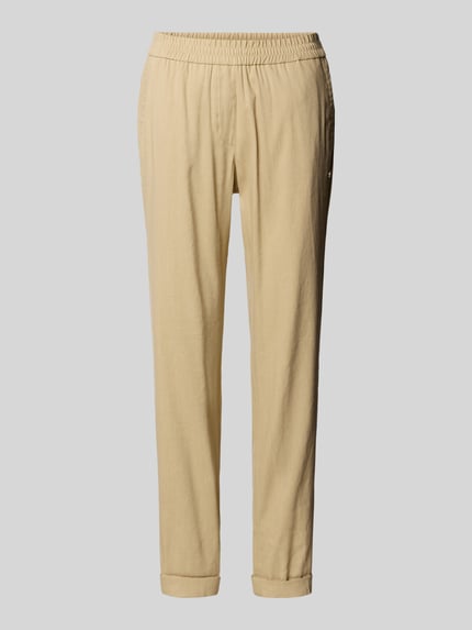 Marc Cain Regular Fit Hose mit elastischem Bund Sand 2