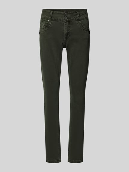 Buena Vista Cropped Hose mit Eingrifftaschen Modell 'TUMMYLESS Z CROPPED' Dunkelgruen 2