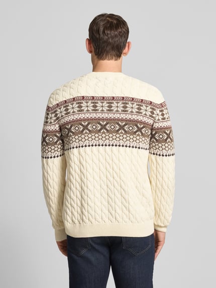 MCNEAL Strickpullover mit gerippten Abschlüssen Ecru 5